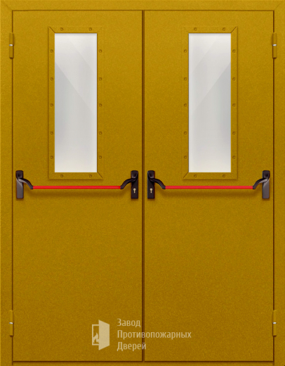 Фото двери «Двупольная со стеклом и антипаникой №65» в Мытищам