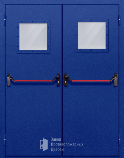 Фото двери «Двупольная со стеклом и антипаникой №53» в Мытищам