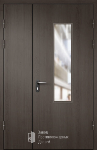 Фото двери «МДФ полуторная со стеклом №24» в Мытищам