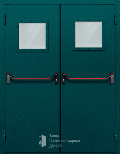 Фото двери «Двупольная со стеклом и антипаникой №56» в Мытищам