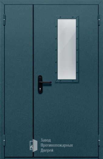 Фото двери «Полуторная со стеклом №27» в Мытищам