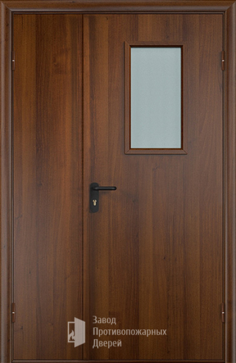 Фото двери «Полуторная МДФ со стеклом EI-30» в Мытищам
