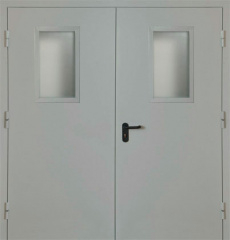 Фото двери «Двупольная со стеклом EI-30» в Мытищам