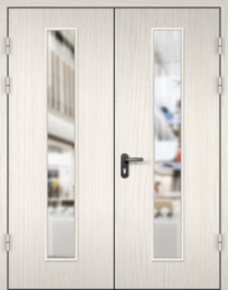 Фото двери «МДФ двупольная со стеклом №22» в Мытищам