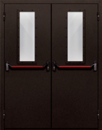 Фото двери «Двупольная со стеклом и антипаникой №610» в Мытищам