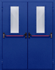 Фото двери «Двупольная со стеклом и антипаникой №63» в Мытищам