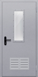 Фото двери «Однопольная со стеклом и решеткой» в Мытищам