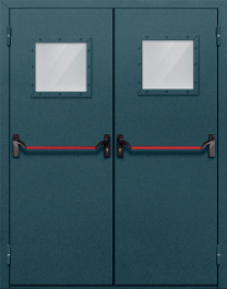 Фото двери «Двупольная со стеклом и антипаникой №57» в Мытищам