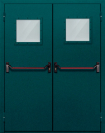 Фото двери «Двупольная со стеклом и антипаникой №56» в Мытищам