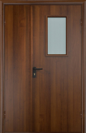 Фото двери «Полуторная МДФ со стеклом EI-30» в Мытищам