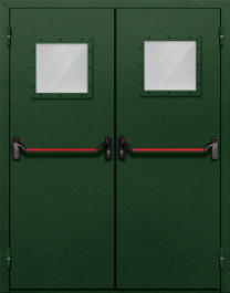 Фото двери «Двупольная со стеклом и антипаникой №59» в Мытищам