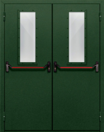 Фото двери «Двупольная со стеклом и антипаникой №69» в Мытищам